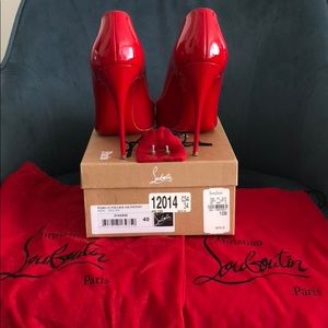 Christian Louboutin Patent Leather Red 100 Heels